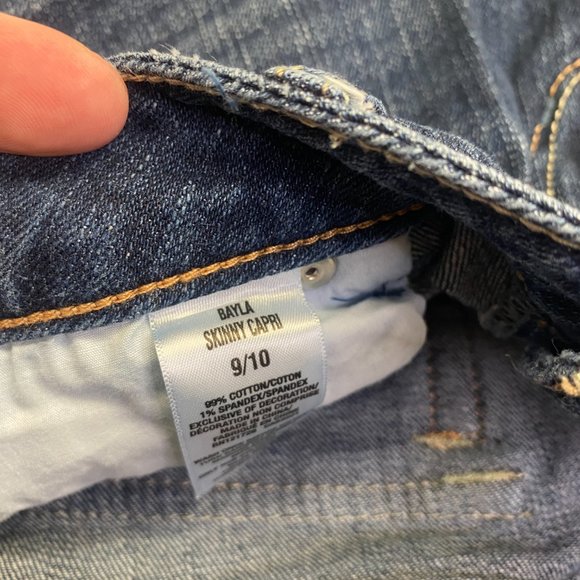 Aeropostale Capri Bayla Skinny Jeans Distressed Button Pocket Womens Size 9/10 - Picture 6 of 6